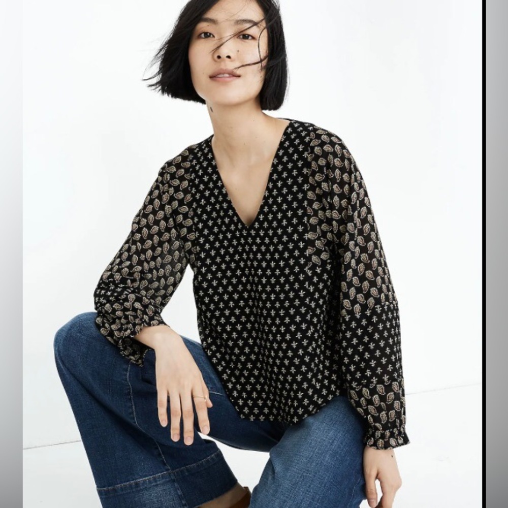 Madewell Sheer Sleeve Top